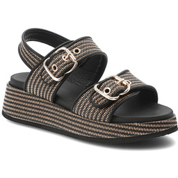 Artiker Sandały damskie, cholewka z materiału tekstylnego pasek