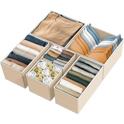 Simple Houseware organizer do szuflad na bieliznę/biustonosze/skarpetki/body, zestaw