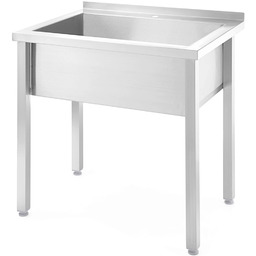 Basen zlew gastronomiczny jednokomorowy spawany Budget Line STAL