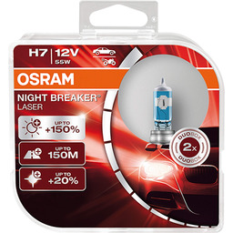 Osram Żarówka Samochodowa, Przezroczysty, 2 x H7