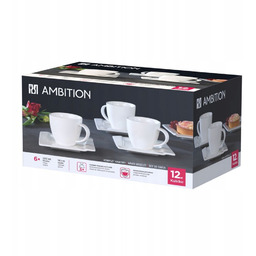 Komplet kawowy Kubiko 220 ml 12-elementowy Ambition