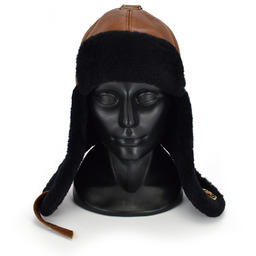 Ciepła pilotka z naturalnej skóry Lukas Podhale