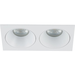 Lampa sufitowa aluminiowa biała podwójna IP65 PRISMA DUO