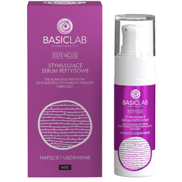 BASICLAB Esteticus Stymulujące serum peptydowe na noc