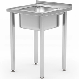 Basen zlew jednokomorowy Budget Line STAL 600 x