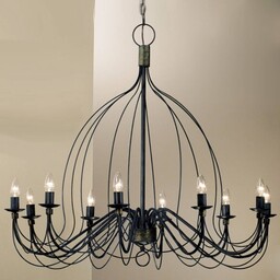 Kögl Żyrandol Filo, możliwość ściemniania, niebieski, salon /