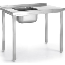 Basen zlew jednokomorowy lewy Budget Line STAL 800