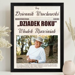 Plakat personalizowany ze zdjęciem Twój Dziennik w ramce