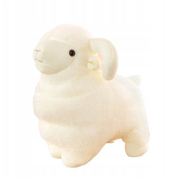 MASKOTKA PLUSZAK PRZYTULANKA ZABAWKA DUŻA BIAŁA OWCA KOZA