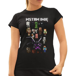 Minecraftowa ekipa - damska koszulka na prezent
