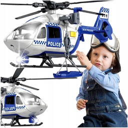 Helikopter Policyjny Ratunkowy Policja SOS Światło LED Dźwięki