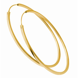 Eleganckie pozłacane srebrne kolczyki gładkie duże koła kółka