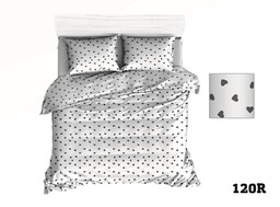 Extrapościel Pościel bawełniana 100x135 R120 biała serca serduszka