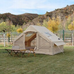 Namiot Kempingowy Pompowany 4-os Dmuchany Pompka 6.4m2 320x200cm