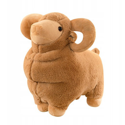 MASKOTKA PLUSZAK PRZYTULANKA ZABAWKA DUŻA BRĄZOWA OWCA KOZA