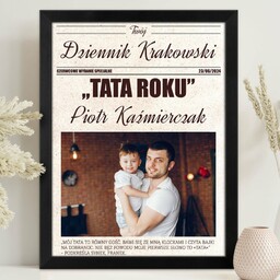 Plakat personalizowany ze zdjęciem Twój Dziennik w ramce