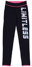Czarno-różowe legginsy ACTIVE 7-8 lat 128 cm