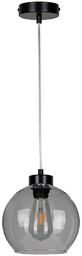 Laguna Lampa Wisząca 1xE27 Max.60W Czarny/Transparentny PVC/Szkło Dymione