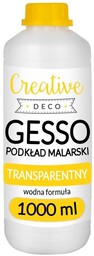 Gesso akrylowe bezbarwne podkład malarski grunt primer