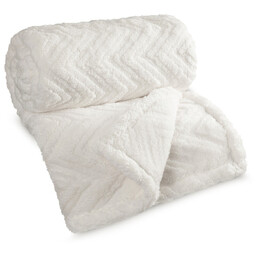 Design 91 Koc 200x220 Jodła kremowy duży, przytulny