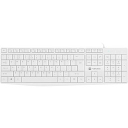 Klawiatura przewodowa Natec Nautilus US slim biała