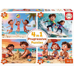 Educa - Zestaw 4 progresywnych puzzli dla dzieci