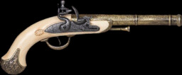 HISTORYCZNY PISTOLET Z XVIII w Z ZAMKIEM SKAŁKOWYM