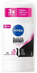Nivea Black&White Invisible Clear Antyperspirant, 50ml