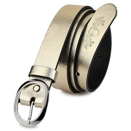 Pasek skórzany Beltimore r.110-125 cm U46 złoty