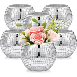 Wazon na kwiaty, kule dyskotekowe, lustro, kula dyskotekowa,