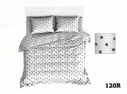 Karo Pościel bawełniana 90x120 R120 biała serca serduszka