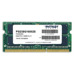 Patriot Pamięć Ultrabook DDR3 SODIMM 8GB 1600GHz