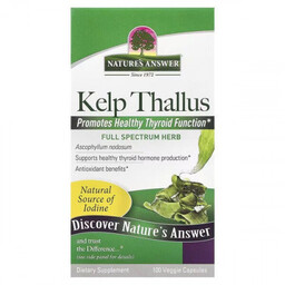 Kelp Thallus Nature''s Answer 100 kapsułek
