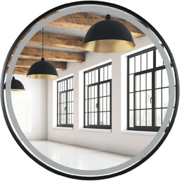 Lustro łazienkowe okrągłe Faneco LED Loft 80 cm
