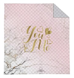 Detexpol Narzuta dekoracyjna 220x240 You&Me różowa pudrowa złota