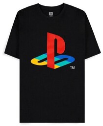 DIFUZED Koszulka PlayStation Logo Czarny (rozmiar L)