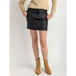 Spódnica z imitacji skóry czarny M