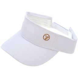 Daszek przeciwsłoneczny na głowę sportowy litera V biały