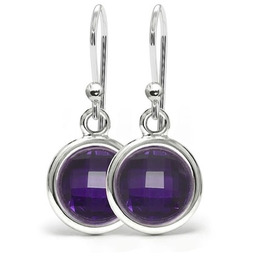 Pakamera Aura - Srebrne kolczyki z ametystem