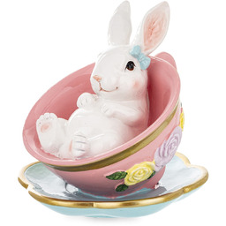 Figurka dekoracyjna wielkanocna królik króliczek 12x11,5x11,5cm 175321