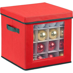 Relaxdays Pudełko do przechowywania bombek bożonarodzeniowych, na 64