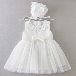 Szatka tiulowa Do Chrztu sukienka haftowana czapka