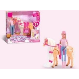 Konik z lalką 29 cm dla dzieci