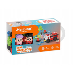 Klocki konstrukcyjne Marioinex Mini Waffle City Wóz strażacki