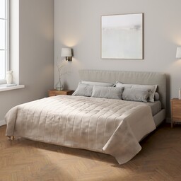 Narzuta pikowana w pasy, lniany, Linen