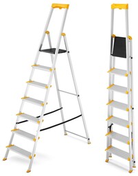 Drabina aluminiowa jednostronna 7 stopniowa DRABEST MAX szerokie
