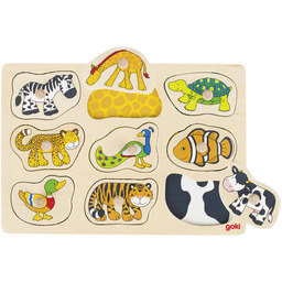 Goki, puzzle z uchwytami Zwierzątka
