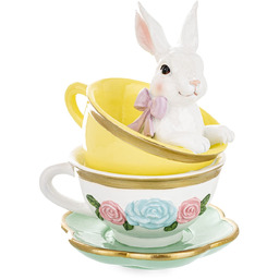 Figurka dekoracyjna wielkanocna królik króliczek 15,5x11,5x11,5 175319