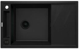 Deante Magnetic ZRM N113 Granitowy Czarny Zlewozmywak prostokątny