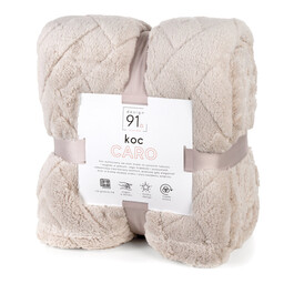 Design 91 Koc narzuta 150x200 Caro beżowy